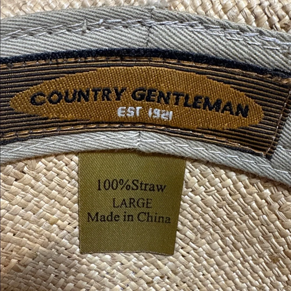 Country Gentleman Men's Tan Fedora Hat with Brown Band